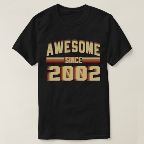 Awesome Since 2002 Vintage 17 Years Old Birthday T_Shirt