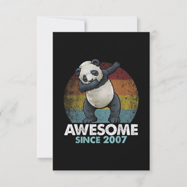 Awesome Since 2007 Dabbing Panda 13th Birthday Invitation (Front)