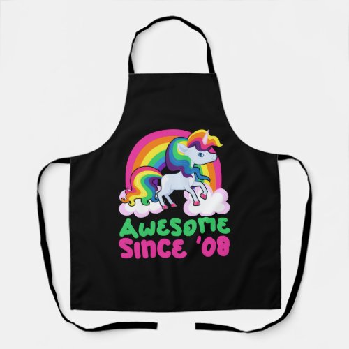 Awesome Since 2008 Unicorn Apron