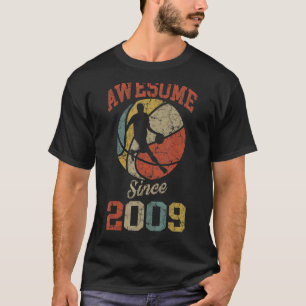 Awesome Since 2009 13th Birthday Basketball Play T-Shirt