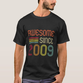 Awesome Since 2009 14Th Birthday Retro T-Shirt