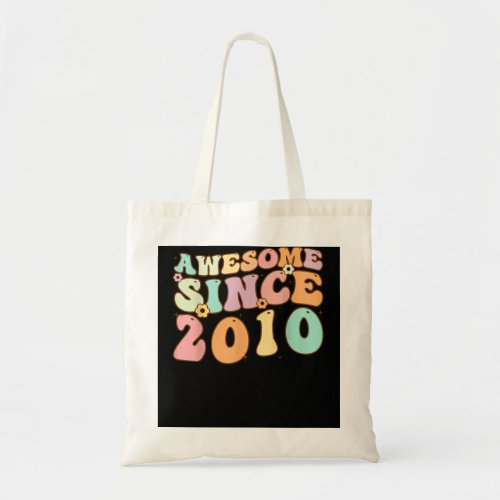 Awesome Since 2010 12 Years Old 12th Birthday Retr Tote Bag