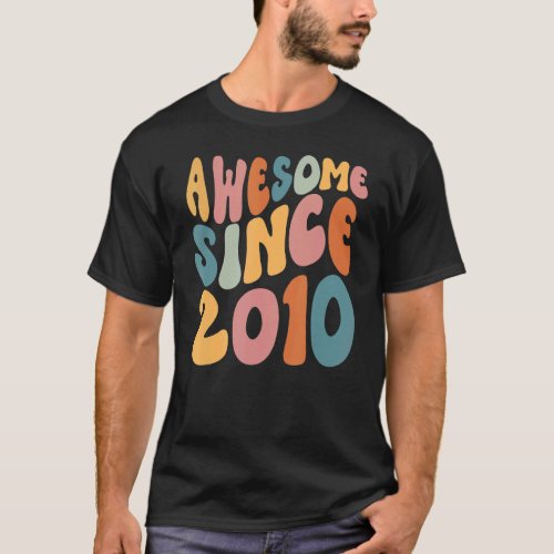 Awesome since 2010 12th Birthday 12 Years Old Groo T_Shirt