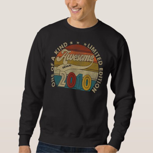 Awesome Since 2010 13 Years Old 13th Birthday   Sweatshirt