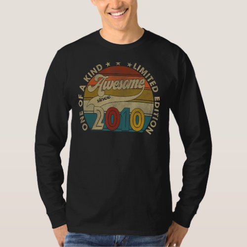 Awesome Since 2010 13 Years Old 13th Birthday   T_Shirt