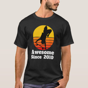 Awesome Since 2010 Cool Skateboarding Tricks Birth T-Shirt