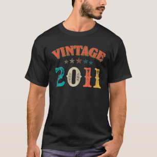 Awesome Since 2011 11Th Birthday Gift 11 Years Old T-Shirt