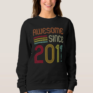 Awesome Since 2011 11th Birthday Retro Sweatshirt