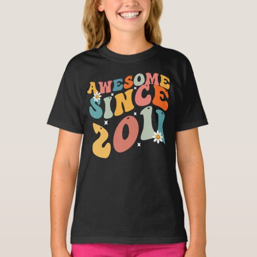 Awesome Since 2011 12 Years Old 12th Birthday  T_Shirt