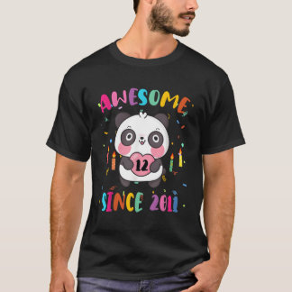 Awesome Since 2011 12Th 12 Panda T-Shirt