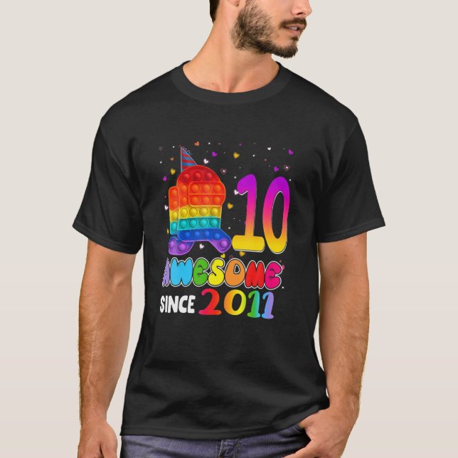 Awesome Since 2011 Among Pop It With Us 10Th Birth T-Shirt (Front)