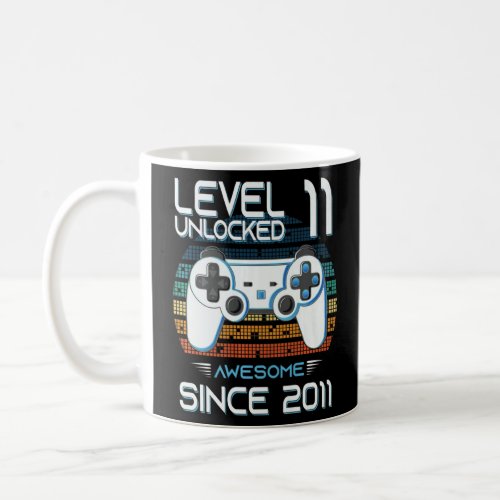 Awesome Since 2011 Birthday  Level 11 Unlocked Gam Coffee Mug