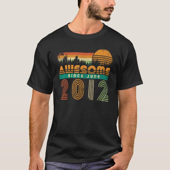 Awesome Since 2012 10th June Birthday Kids Girls B T-Shirt (Front)