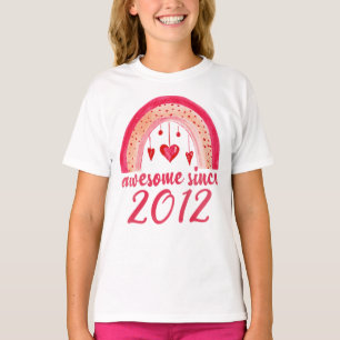  Awesome Since 2012 Rainbow 10th Birthday Gift T-Shirt