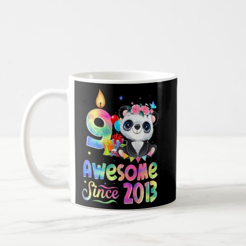 Awesome Since 2013 9th Birthday 9 Year Old Panda U Coffee Mug