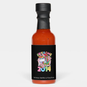 Awesome since 2014 8th Birthday Girl 8 Years Unico Hot Sauces