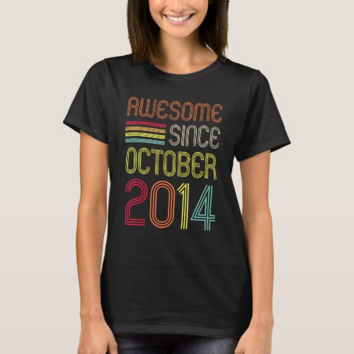 Awesome Since 2014 Birthday Vintage Classic T_Shirt