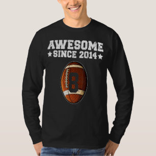 Awesome Since 2014 Football 8th Birthday 8 Years O T-Shirt
