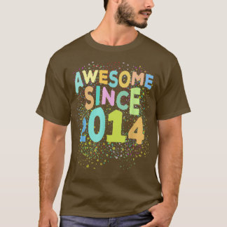 Awesome Since 2014 Funny Retro 8 Years Old 8th Bir T-Shirt