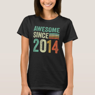 Awesome Since 2014 Happy 9th Birthday 9 Years Old T-Shirt