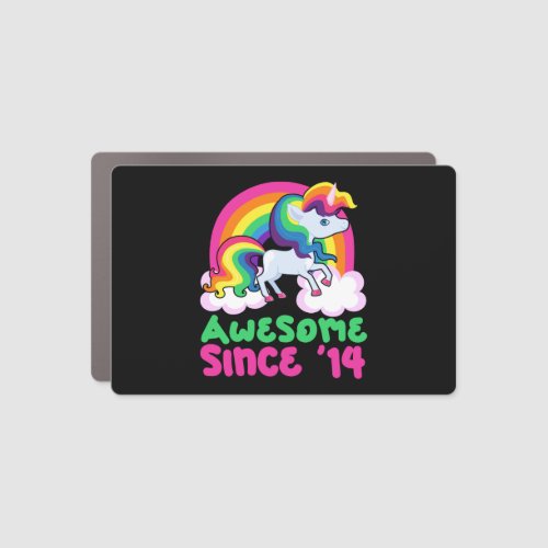 Awesome Since 2014 Unicorn Car Magnet