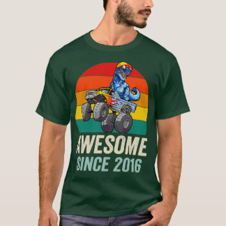 Awesome Since 2016 Retro Sunset Dinosaur and Monst T-Shirt