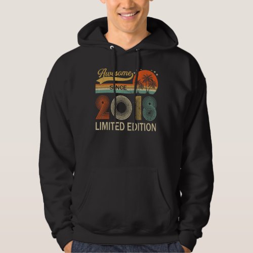 Awesome Since 2018 5 Years Old 5th Birthday   Hoodie