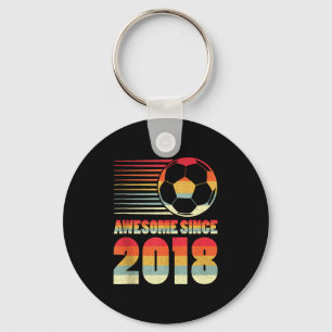 Awesome Since 2018 Soccer 8th Birthday Tank Top Keychain