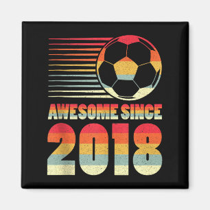 Awesome Since 2018 Soccer 8th Birthday Tank Top Magnet