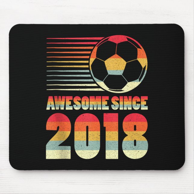 Awesome Since 2018 Soccer 8th Birthday Tank Top  Mouse Pad (Front)