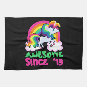 Awesome Since 2019 Unicorn Kitchen Towel