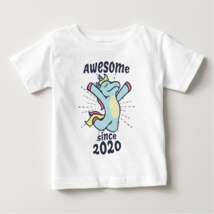 Awesome Since 2020 - Kids Birthday Unicorn Baby T-Shirt