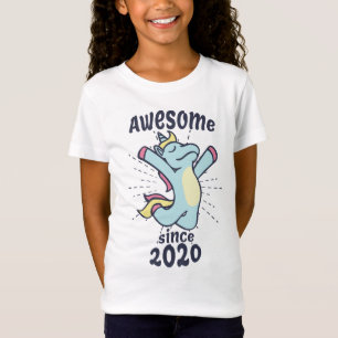 Awesome Since 2020 - Kids Birthday Unicorn T-Shirt