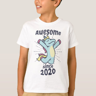 Awesome Since 2020 - Kids Birthday Unicorn T-Shirt