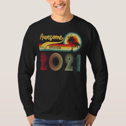 Awesome Since 2021 2 Years Old 2nd Birthday  1 T_Shirt