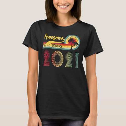 Awesome Since 2021 2 Years Old 2nd Birthday  1 T_Shirt