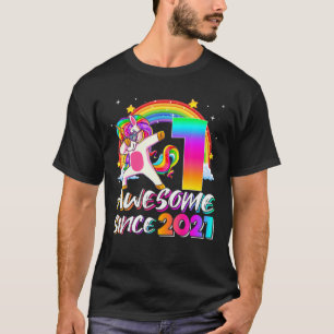 Awesome Since 2021 Dabbing Unicorn 1St Birthday 1 T-Shirt