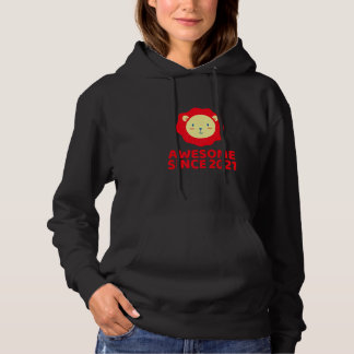 Awesome Since 2021 Sweet Lion  For Kids Boys Girls Hoodie