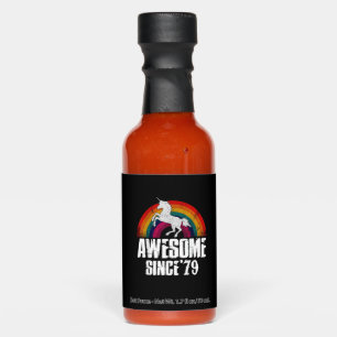 Awesome Since 79 Unicorn Vintage Funny Birthday Gi Hot Sauces