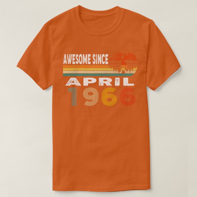 Awesome Since April 1966 T-Shirt (Design Front)