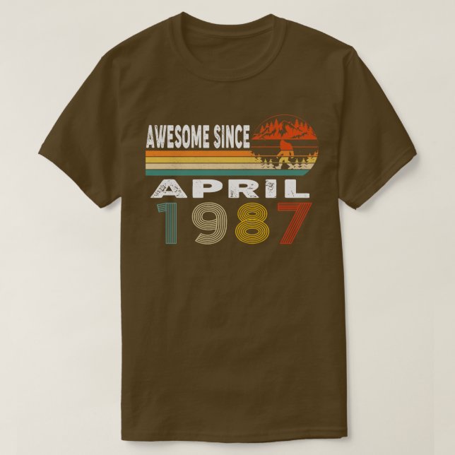 Awesome Since April 1987 T-Shirt (Design Front)