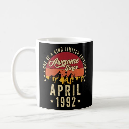 Awesome Since April 1992 Vintage 30th Birthday  Coffee Mug