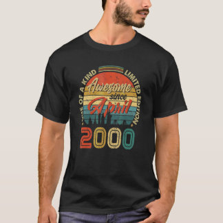 Awesome Since April 2000 Vintage 22th Birthday 1 T-Shirt