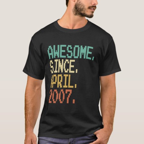 Awesome Since April 2007 16Th 16 T_Shirt