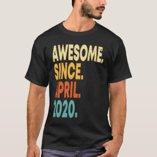 Awesome Since April 2020 3rd Birthday Boy 3 Years T-Shirt