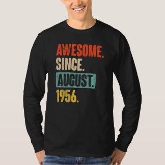 Awesome Since August 1956 66 Year Old 66th Birthd T-Shirt