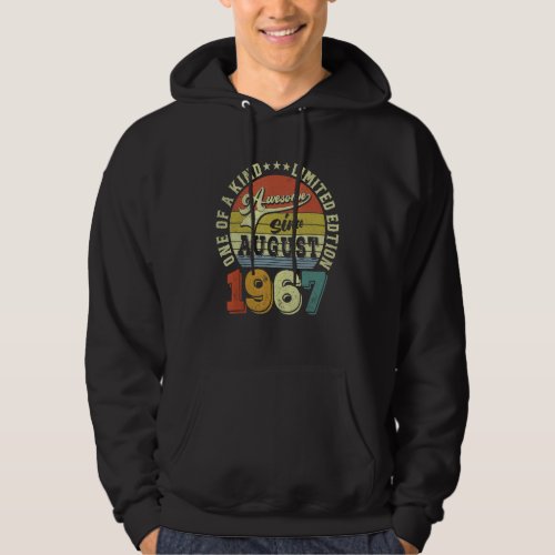 Awesome Since August 1967 55 Years Old 55th Birthd Hoodie
