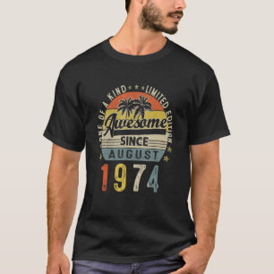 Awesome Since August 1974 Vintage 48th Birthday Me T-Shirt