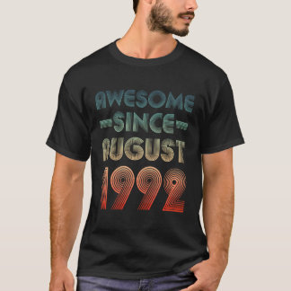 Awesome Since August 1992 Shirt 27Th Birthday Retr