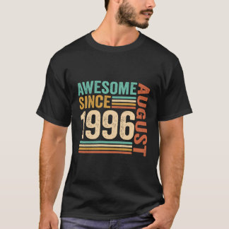 Awesome Since August 1996 27 Years Old 27Th Birthd T-Shirt